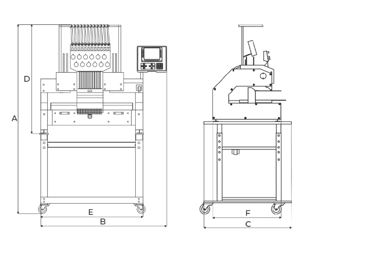 ZSK Sprint 6 Machine Dimensions