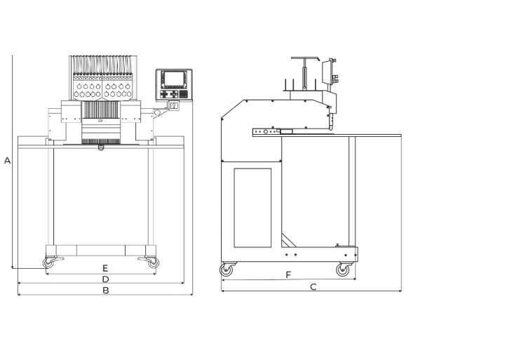 An Illustration of the dimensions of the ZSK Sprint 7L