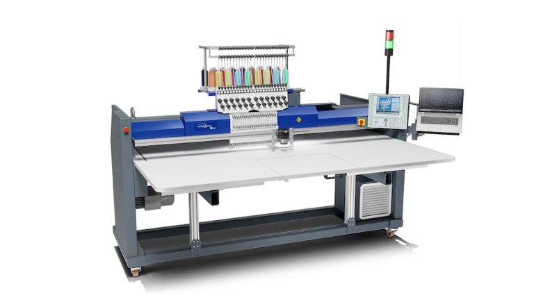 Sideview of the ZSK Racer 0124 embroidery machine